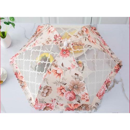 Foto Produk Full Pattern Food Cover Round/Tudung Saji Bulat Shabby Penutup Makanan - New Brown dari summerlilyshop