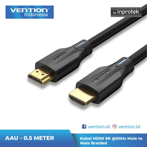 Foto Produk Vention Kabel HDMI 2.1 Male to Male Braided 8K 4K High Speed HDR - 0.5 Meter dari Vention Indonesia