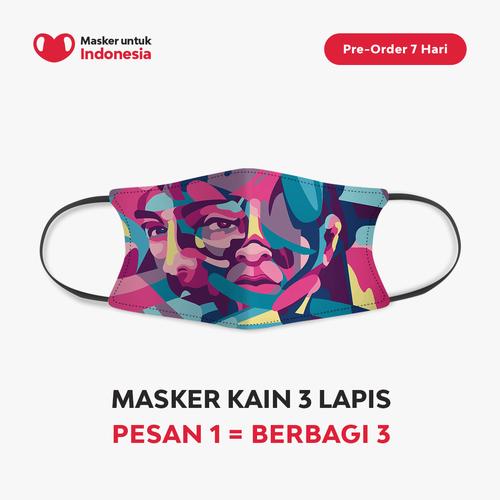 Foto Produk Masker untuk Indonesia x Tutu - Kain Scuba Full Printing dari Masker untuk Indonesia