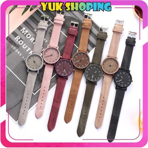 Foto Produk ✧YUKSHOPING✧ JT026 Jam Tangan Quartz Analog Casual Strap Kulit - Hijau dari yukshoping4