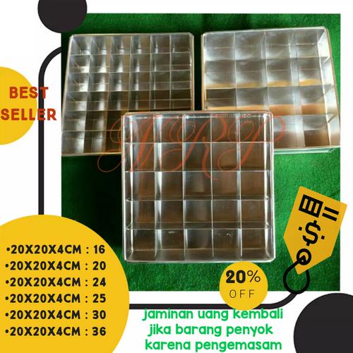Foto Produk loyang brownies / loyang sekat brownies / loyang brownies sekat 20x20 - sekat saja, 20x20cm 16 skat dari Saghalashop