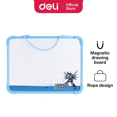 Gambar Deli papan tulis gantung magnetik putih untuk anak 25 * 35 cm 7800 - Biru dari Deli Stationery Kab. Tangerang Tokopedia