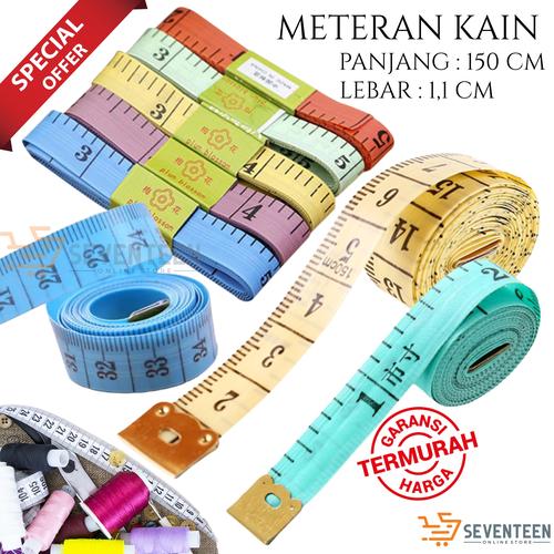 Gambar METERAN JAHIT / METERAN KAIN ALAT UKUR MULTIFUNGSI 150CM/ METERAN BAJU dari Seventeen_17 Jakarta Utara Tokopedia