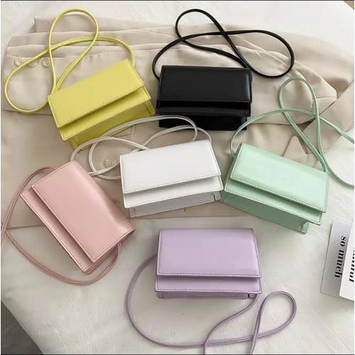 Foto Produk Tas Selempang Wanita CLARISA / Slingbag Simple Terbaru Berkualitas! - Lilac dari QUEEN Fashion69