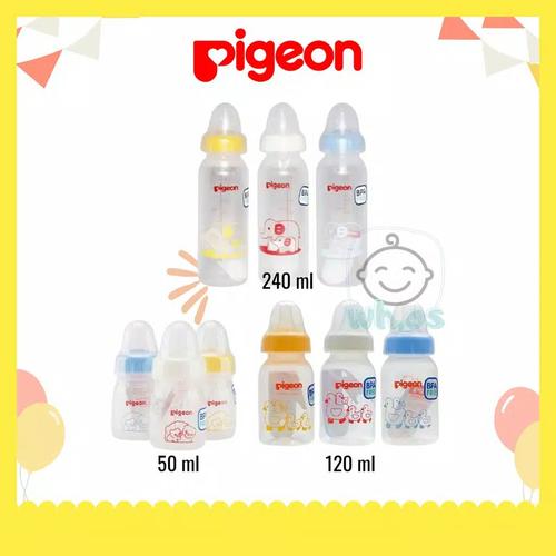 Foto Produk Botol Susu Pigeon Bayi Baru Lahir Newborn 0M 3M 6 M uk 50 120 240 ml - 50ml dari warunghani