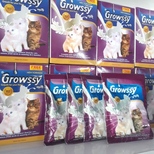 Foto Produk (1box isi 11 sachet ) Susu Growsy Baby Cat Milk Susu Bayi Kucing dari Maju Petshop
