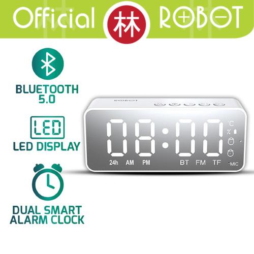 Foto Produk Robot RB150 LED Alarm Clock With FM Radio Speaker Bluetooth - Putih dari Liem