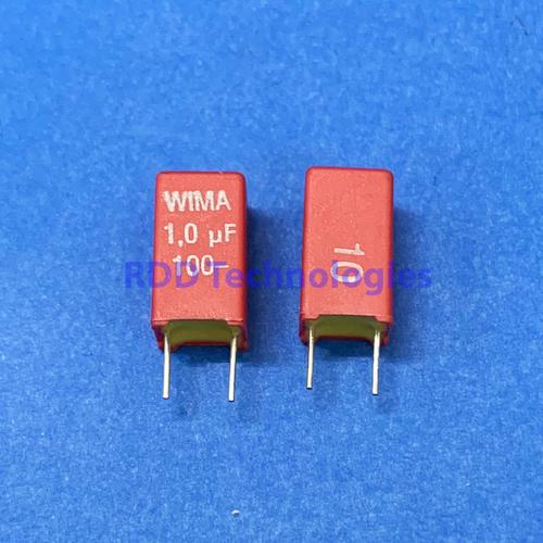 10pcs - WIMA MKS2 1uF (1µF) 50V 5% Pitch:5mm Capacitor