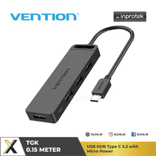 Foto Produk Vention USB Hub Type C 3.2 with Micro Power for Linux Windows Mac - TGK 0.15M dari XLink Jakarta