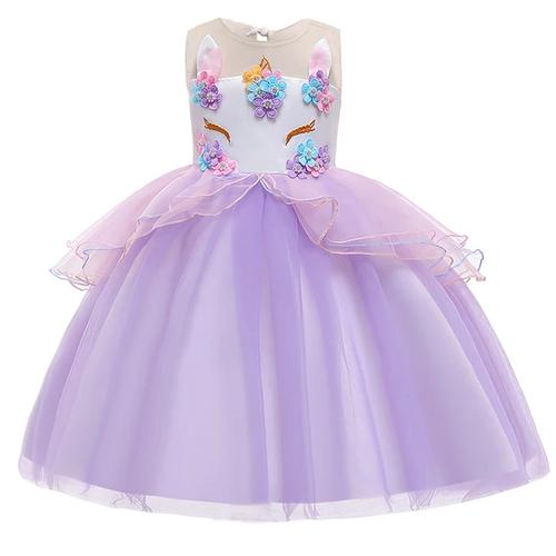 Foto Produk Dress pesta unicorn anak 3 -10 tahun gaun pesta unicorn anak - D PURPLE, 110 dari mamasilo