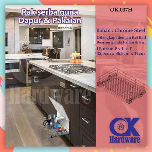 Foto Produk Rak Tarik Piring Panci Mangkok OK 007 H 90 cm for Kitchen Set Kabinet dari WINSTON SUKSES ABADI