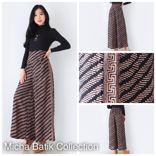 Foto Produk Celana batik paris cap: Culotte panjang sogan cream dari Micha Batik Collection