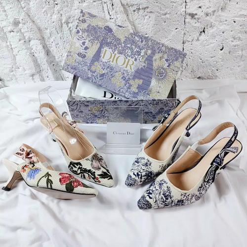 blue dior heels