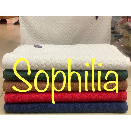 Foto Produk keset kaki handuk hotel embosse telapak kaki 45x70 serap - Putih dari Sophilia
