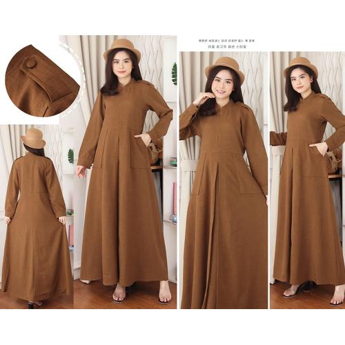 Jual Gamis Pns Dress Pemda Seragam Asn Coklat Tua 8002 Jakarta Utara Vanessia Store Tokopedia