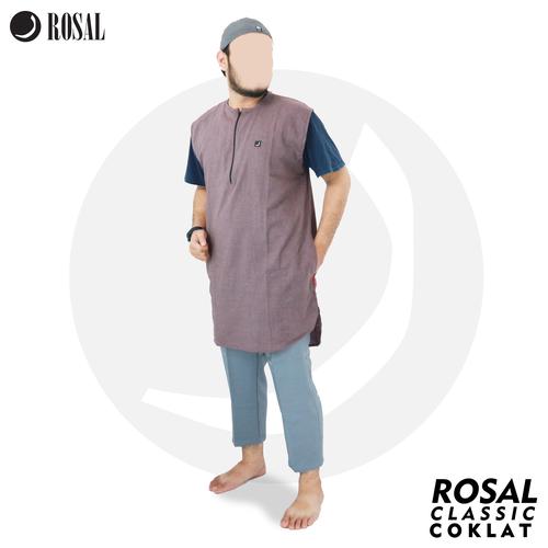 Foto Produk ROSAL - Rompi Pakaian Shalat Salat Baju Koko Gamis Pakistan Pria - Cokelat, M dari HAVI Store