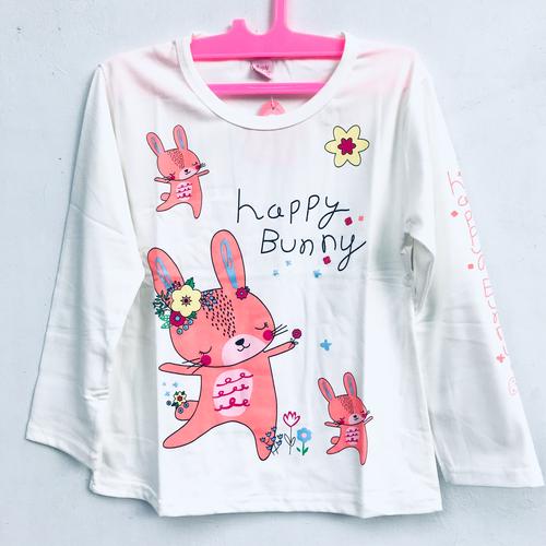 Foto Produk Baju Kaos Anak Perempuan Lengan Panjang Happy Bunny 7-8 tahun dari nadisyastore_