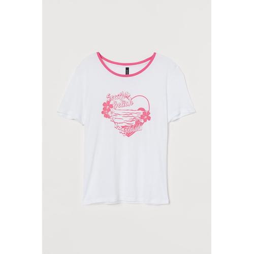 Jual Kaos H\u0026M Women Viscose Tee White 