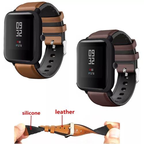 Jual STRAP WATCH TALI JAM LEATHER KULIT RUBBER XIAOMI AMAZFIT GTS BIP 20mm  - Black Red - Jakarta Utara - Jktmanshop | Tokopedia