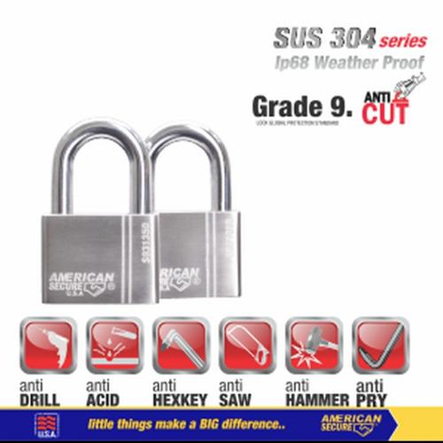 Foto Produk Gembok Key Alike 50mm x 2pcs American Secure S931350k2 dari Teknik Mandiri indo