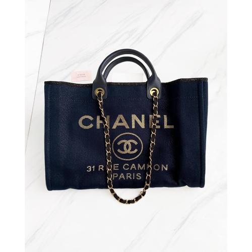Jual Chanel Deauville Tote Denim 
