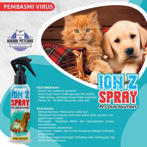 Foto Produk ION Z Spray basmi virus,Jamur, Scabies,luka pada kucing anjing kelinci dari mianistore