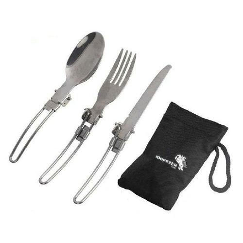 Foto Produk Sendok Pisau Garpu Lipat Outdoor Portable Travel Stainless Steel dari Rajawali Adventure