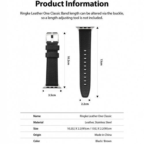 Jual Strap Apple Watch 1, 2, 3, 4, 5 Leather Band Ringke Classic 42, 44MM -  Kota Tangerang - rumah.gadget | Tokopedia