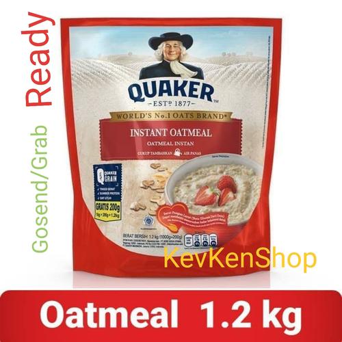 Jual Quaker Oat Instant Oatmeal Sereal 1200 Gram Merah 1 2 Kg Bpom Ri Jakarta Utara Kevken Shop 