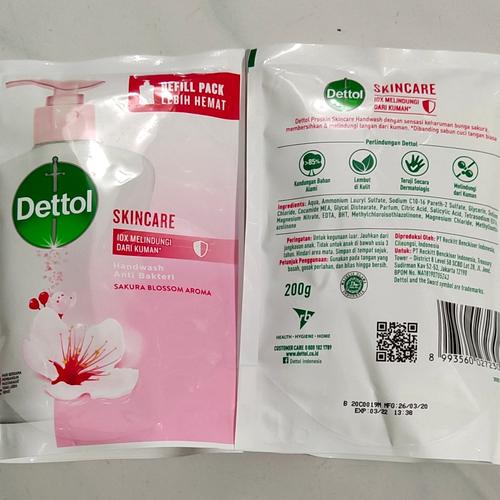 Foto Produk Dettol Hand Wash Sabun Cuci Tangan Antiseptic 200 gr Refill ORIGINAL - Sakura Blossom dari Yogieyo