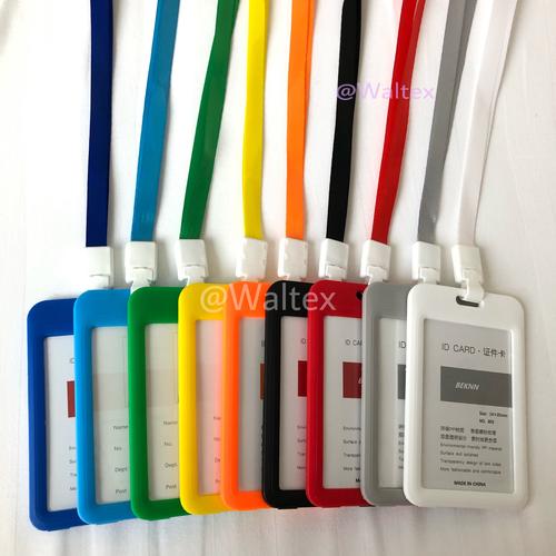 Foto Produk ID Card Holder Name tag id / Card Holder / Tempat ID Card 2 sisi - Hitam dari Waltex id
