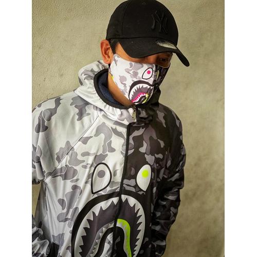 Foto Produk Jacket + Masker Branded Bape parasut metalic dari S7 Gallery