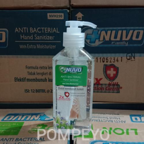 Foto Produk Nuvo Hand Sanitizer GEL Botol Pump Anti Bakteri Antiseptic isi 250ml dari Pompeyo
