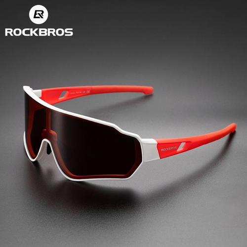 Foto Produk ORIGINAL Kacamata sepeda ROCKBROS lensa mirror Red Polarized dari Kaligung