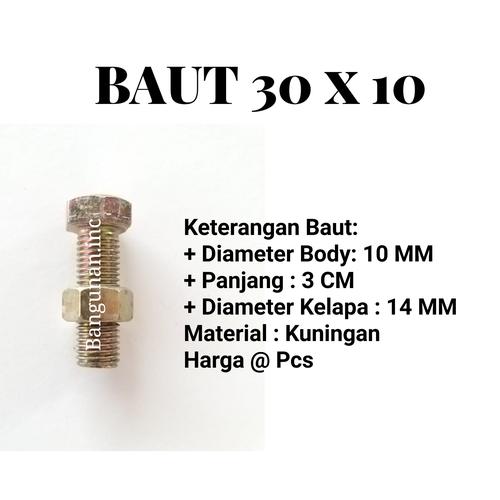 Jual Baut 10 Mm Panjang 3 Cm Baut 10 X 30 Kota Bekasi Bangunan Inc Tokopedia