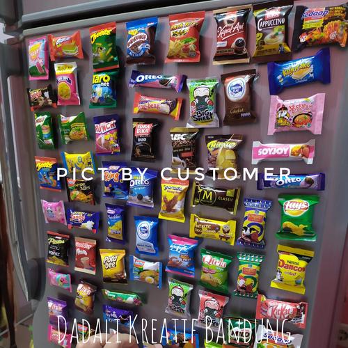 Foto Produk TEMPELAN KULKAS MAGNET MINIATUR SNACK - Random Campur dari Toko Femmy