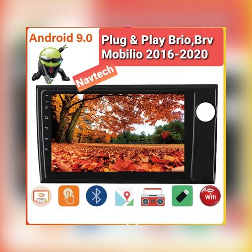 Foto Produk Head unit android 9 inch 2GB oem Honda Brio Brv Mobilo 2016-2020 - 1Gb 16GB dari Navtech