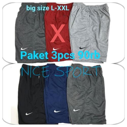 Foto Produk Celana nike big size / Paket isi 3pcs celana pendek dari VR_SPORT