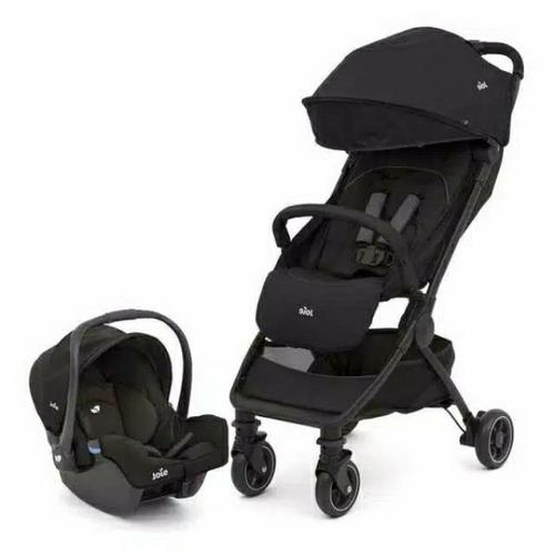 Jual stroller cabin size + car seat Joie Meet Pact Travel System Coal