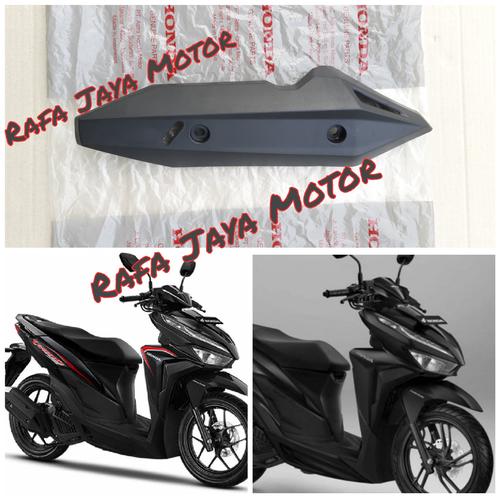 Foto Produk Cover Tutup Knalpot Honda Vario 125 - 150 New 2018 - 2019 Terbaru Ori - Hitam, vario dari Rafa jaya motor