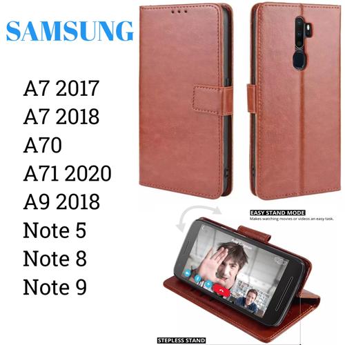Foto Produk Flip Walet A71 Note 9 Samsung Sarung Kulit Leather Case Cover Standing dari Indo Smart Acc