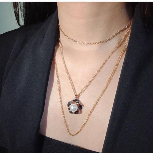Jual kalung clyd stacked kalung gold 
