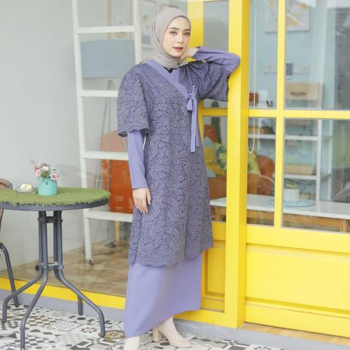 Foto Produk Yuri Hanbok Maxidress Persian Blue (Dress + Outer Brukat) - S-M dari sheenofficial