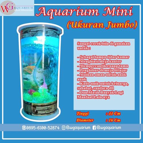 Foto Produk Aquarium mini portable with mesin airator || Wg aquarium tipe v4 dari wgmall