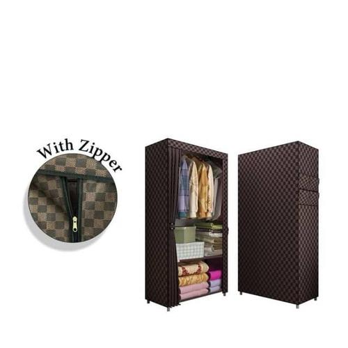 Foto Produk Lemari Pakaian Portable Single - MAROON KOTAK dari jkgrosir