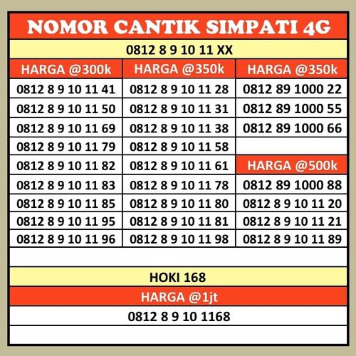 Foto Produk Nomor Cantik simPATI 0812 Seri Naik dari okenomor