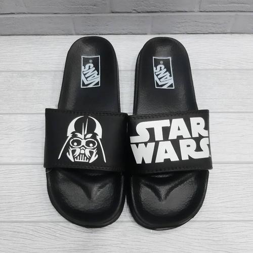 vans slides black