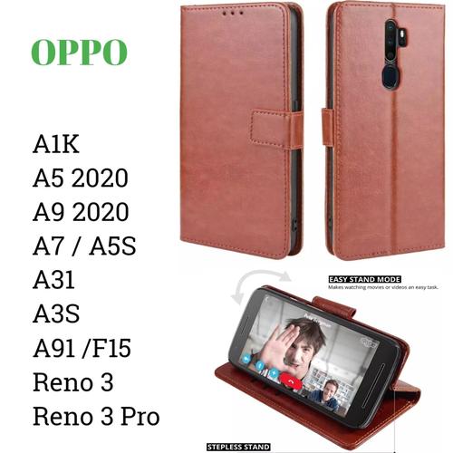 Foto Produk Flip Walet A91 A9 2020 Oppo Sarung Kulit Leather Case Book Cover Stand dari Indo Smart Acc