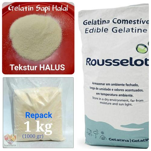 Jual Gelatin Sapi Halal Rousselot 1 kg (Repack) Kota Surakarta