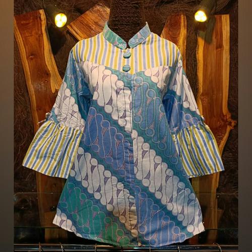 Foto Produk blouse batik atasan wanita modern dari batik makmuri